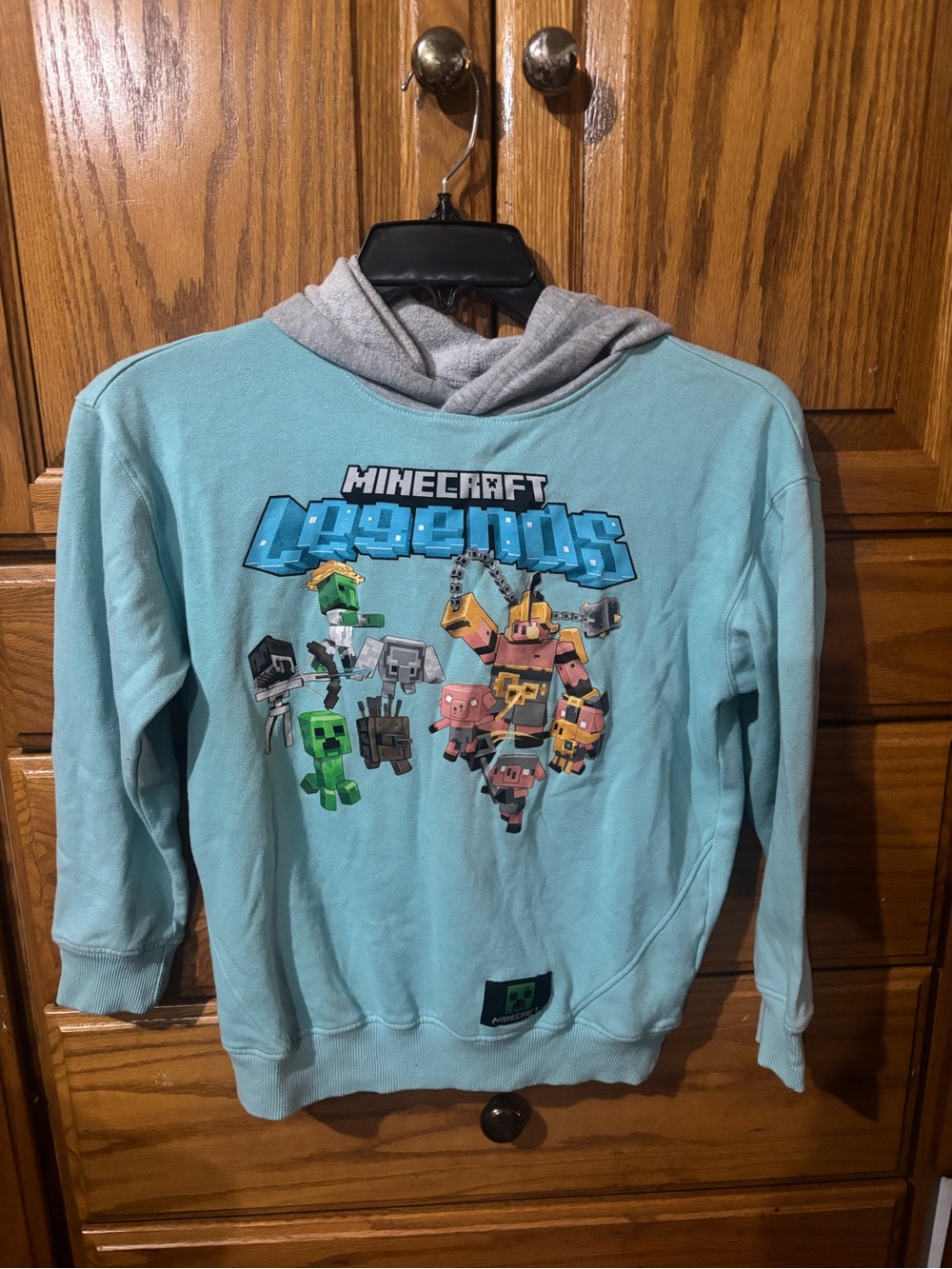 MAD Engine Mint and Gray Minecraft Graphic Hoodie